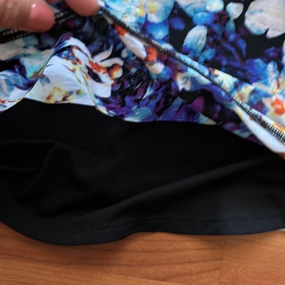 Worthington women’s capped sleeve floral print top V-neck Size Small Petite - Picture 9 of 10